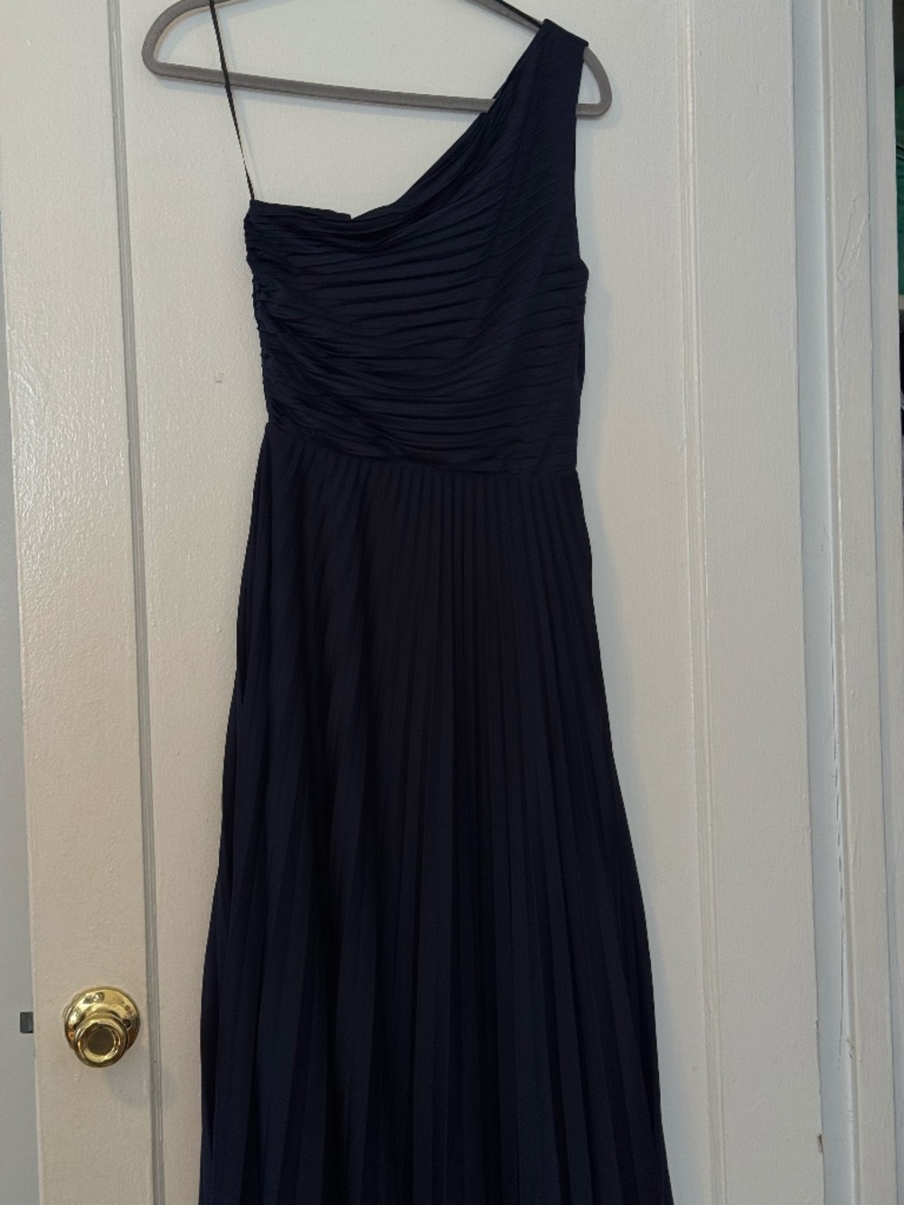 H&M One Shoulder Pleated Dress